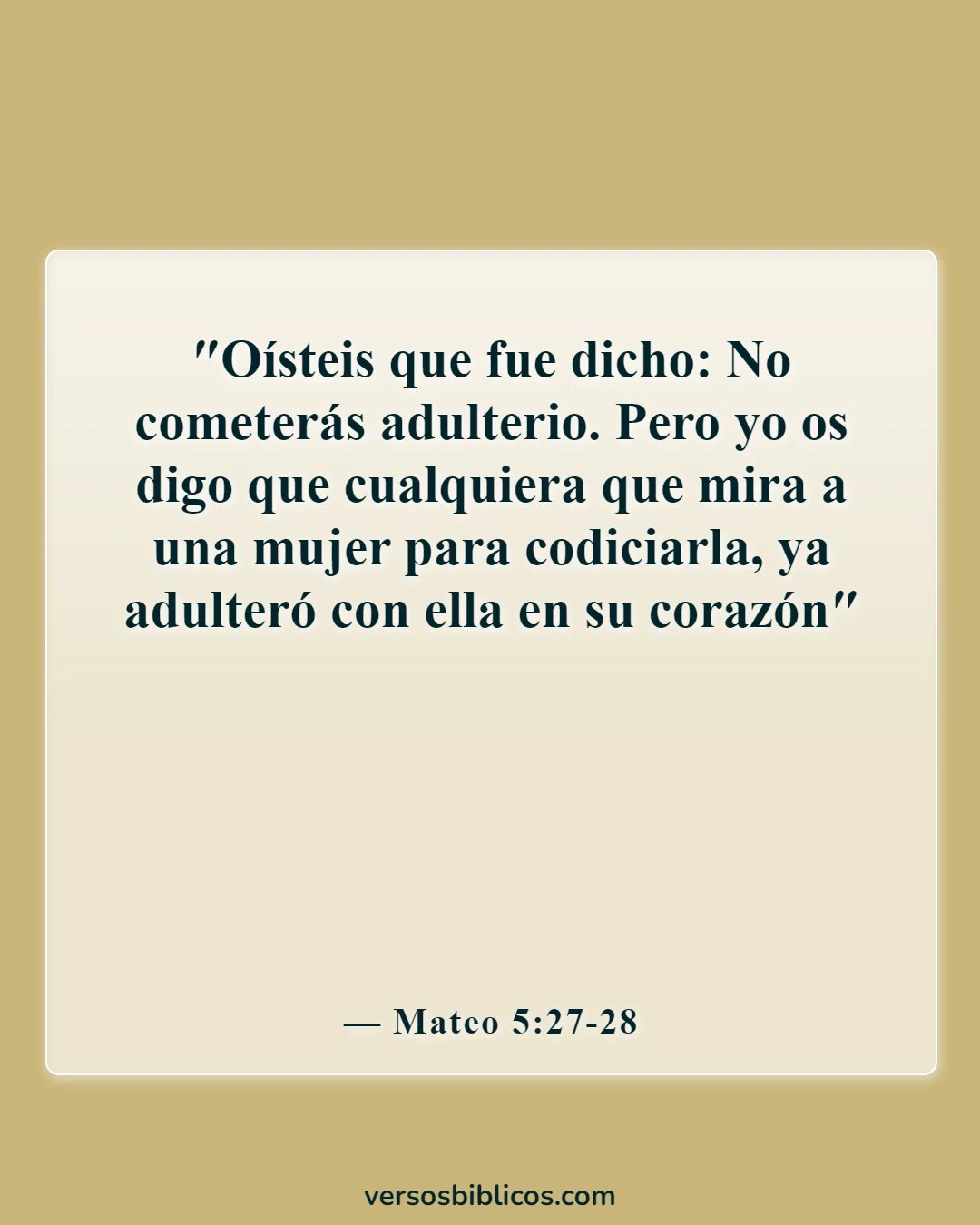 Versículos de la Biblia sobre el prostituto (Mateo 5:27-28)
