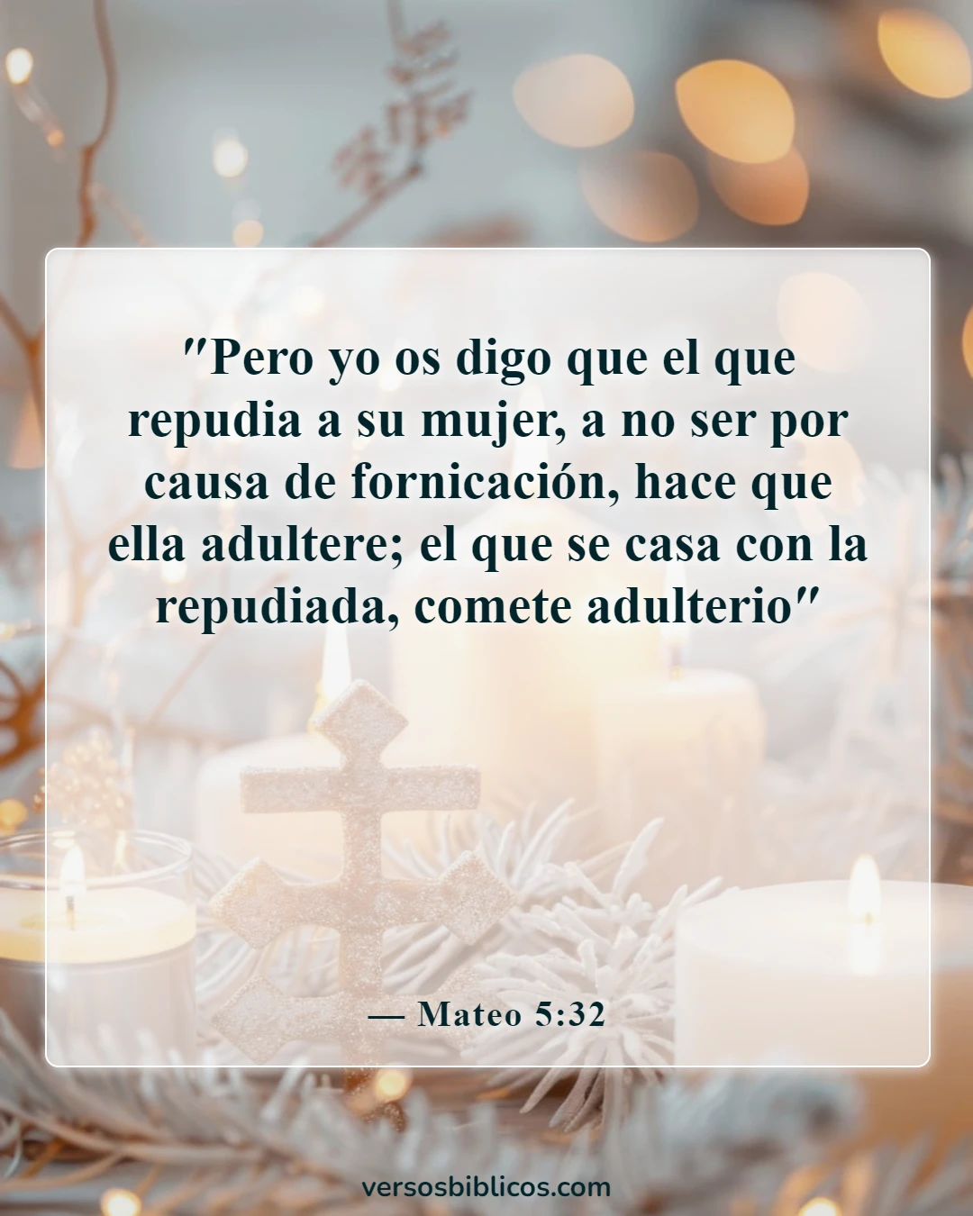 Versículos de la Biblia sobre el divorcio y el nuevo matrimonio (Mateo 5:32)