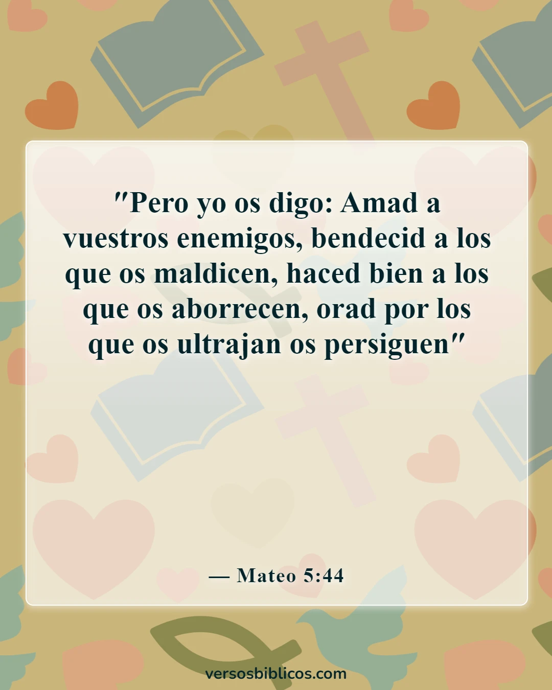 Versículos de la Biblia sobre el dolor (Mateo 5:44)
