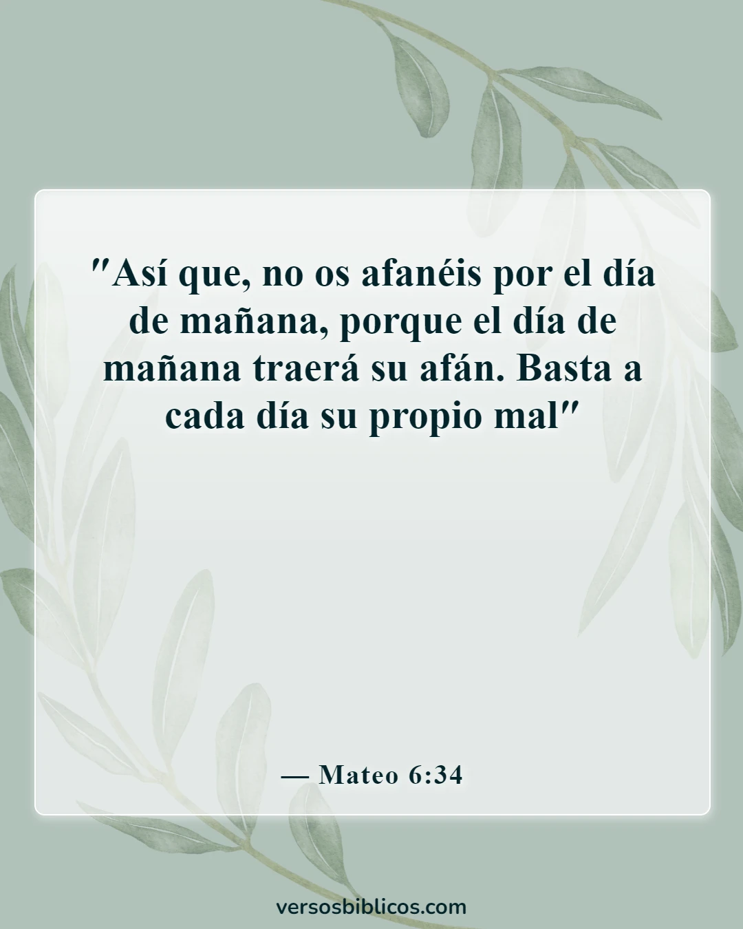 Versículos de la Biblia sobre el duelo por la pérdida de un ser querido (Mateo 6:34)