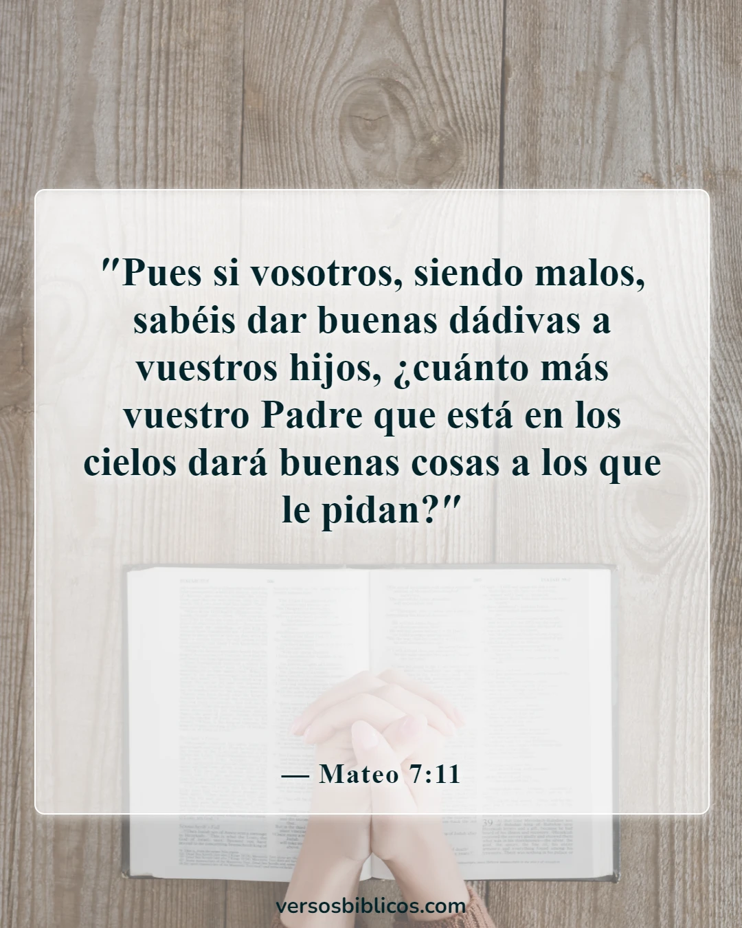 Versículos de la Biblia sobre el dinero (Mateo 7:11)