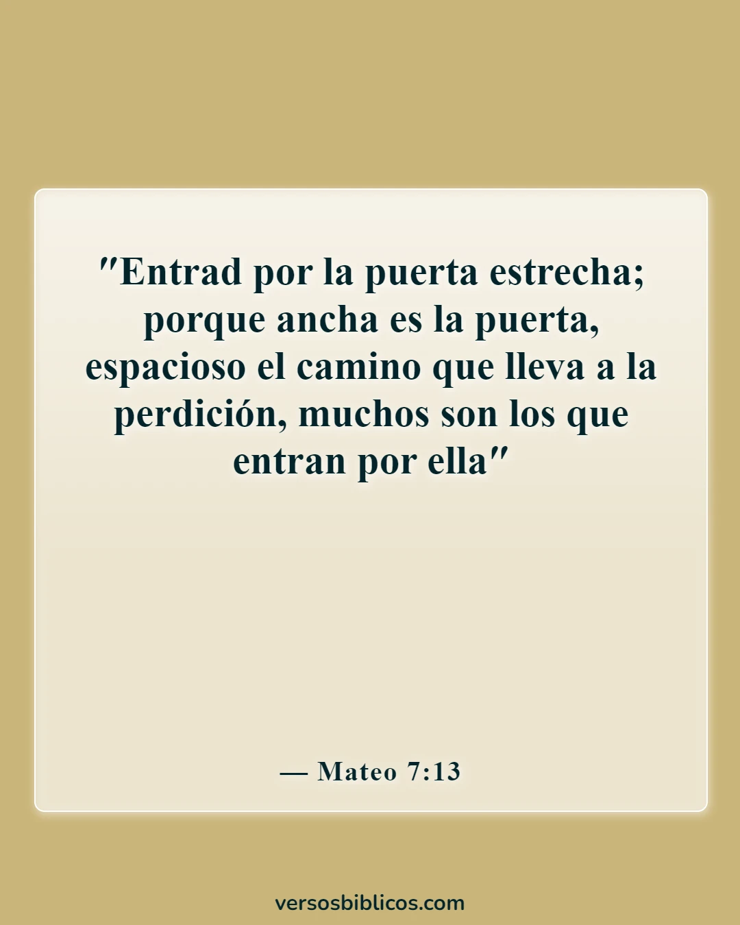 Versículos de la Biblia sobre ir al cielo (Mateo 7:13)