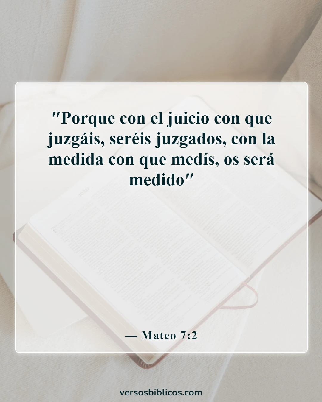 Versículos de la Biblia sobre no juzgar (Mateo 7:2)