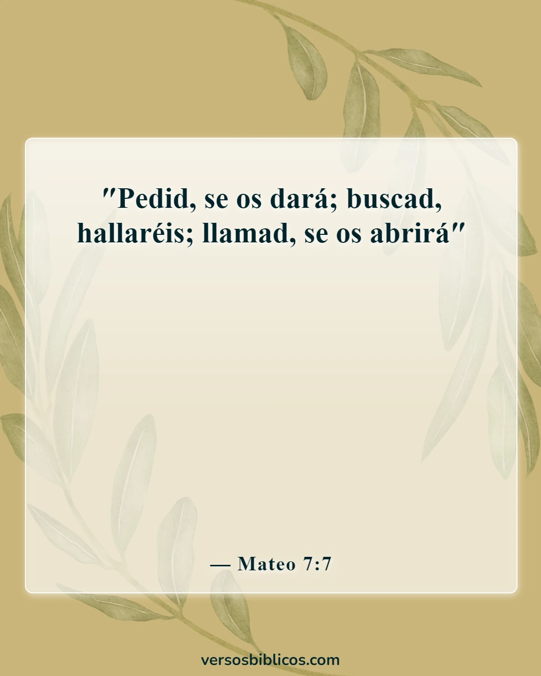 Versículos de la Biblia sobre orar y orar por los demás (Mateo 7:7)