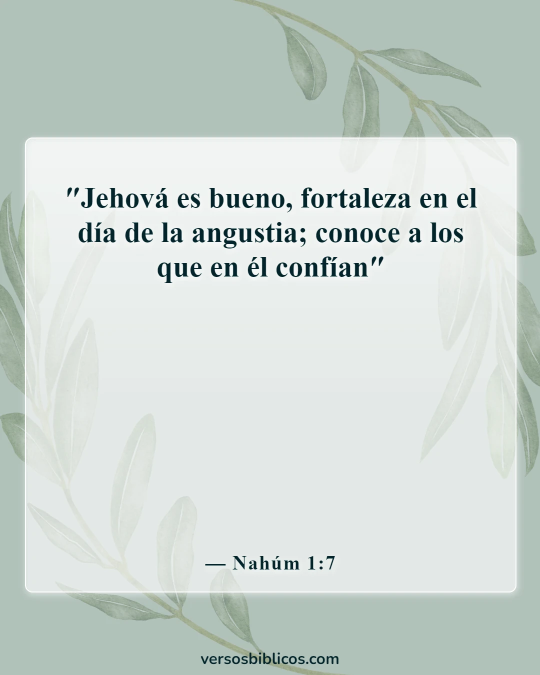 Versículos de la Biblia sobre viajes (Nahúm 1:7)