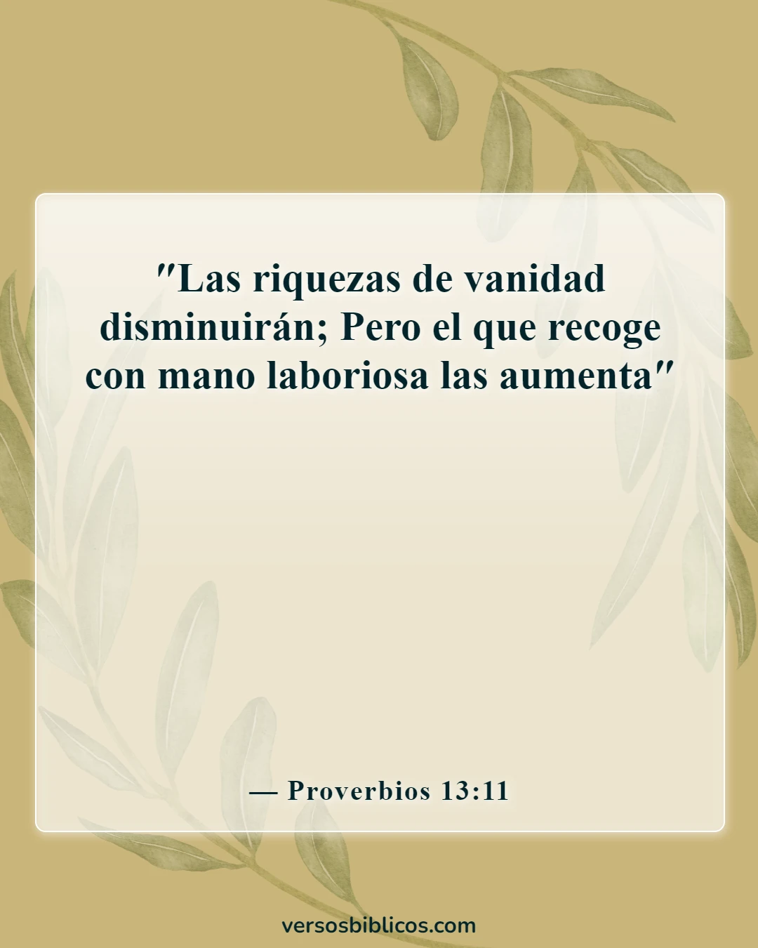 Versículos de la Biblia sobre el dinero (Proverbios 13:11)