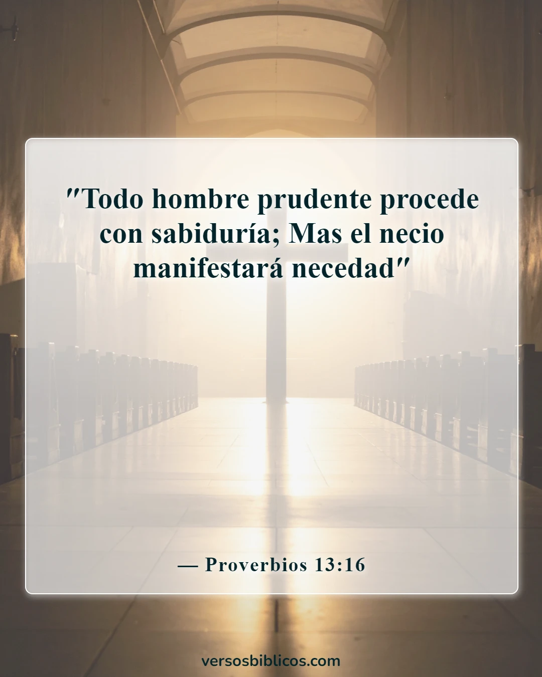 Versículos de la Biblia sobre el tonto (Proverbios 13:16)