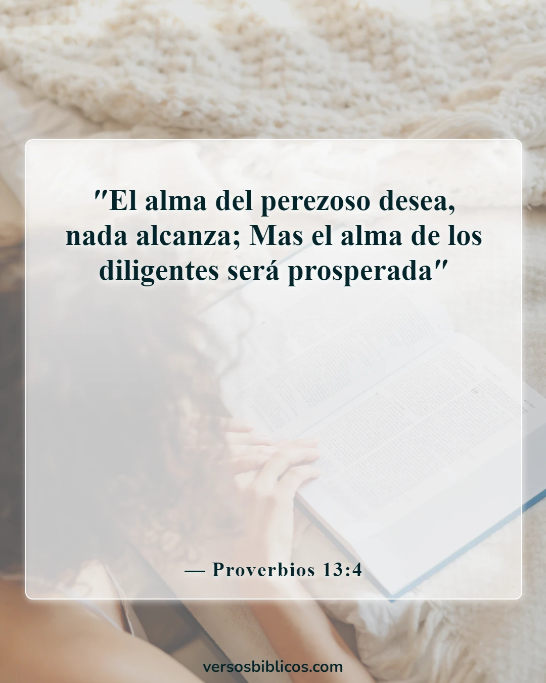 Versículos de la Biblia sobre el dinero (Proverbios 13:4)