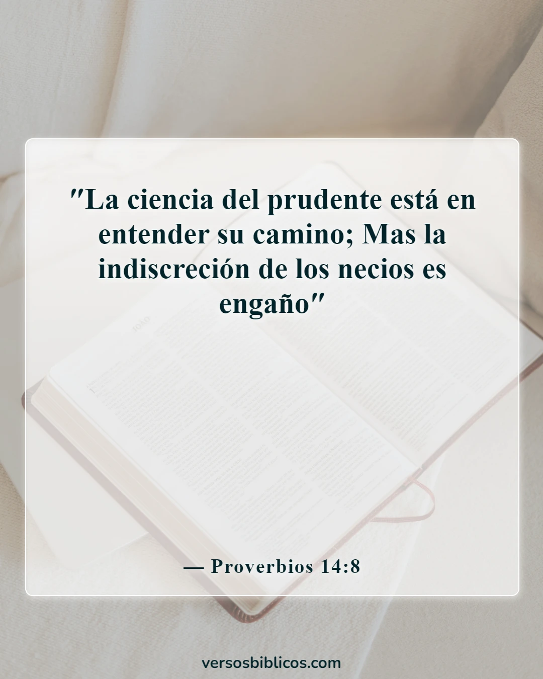 Versículos de la Biblia sobre la manipulación (Proverbios 14:8)
