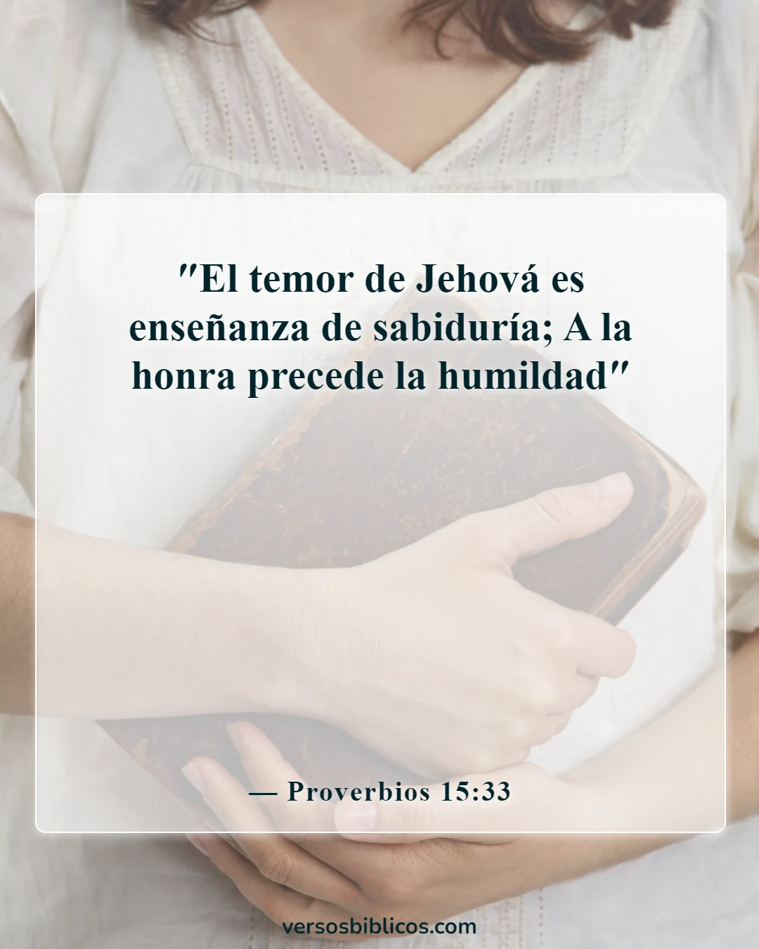Versículos de la Biblia sobre la sabiduría de Salomón (Proverbios 15:33)