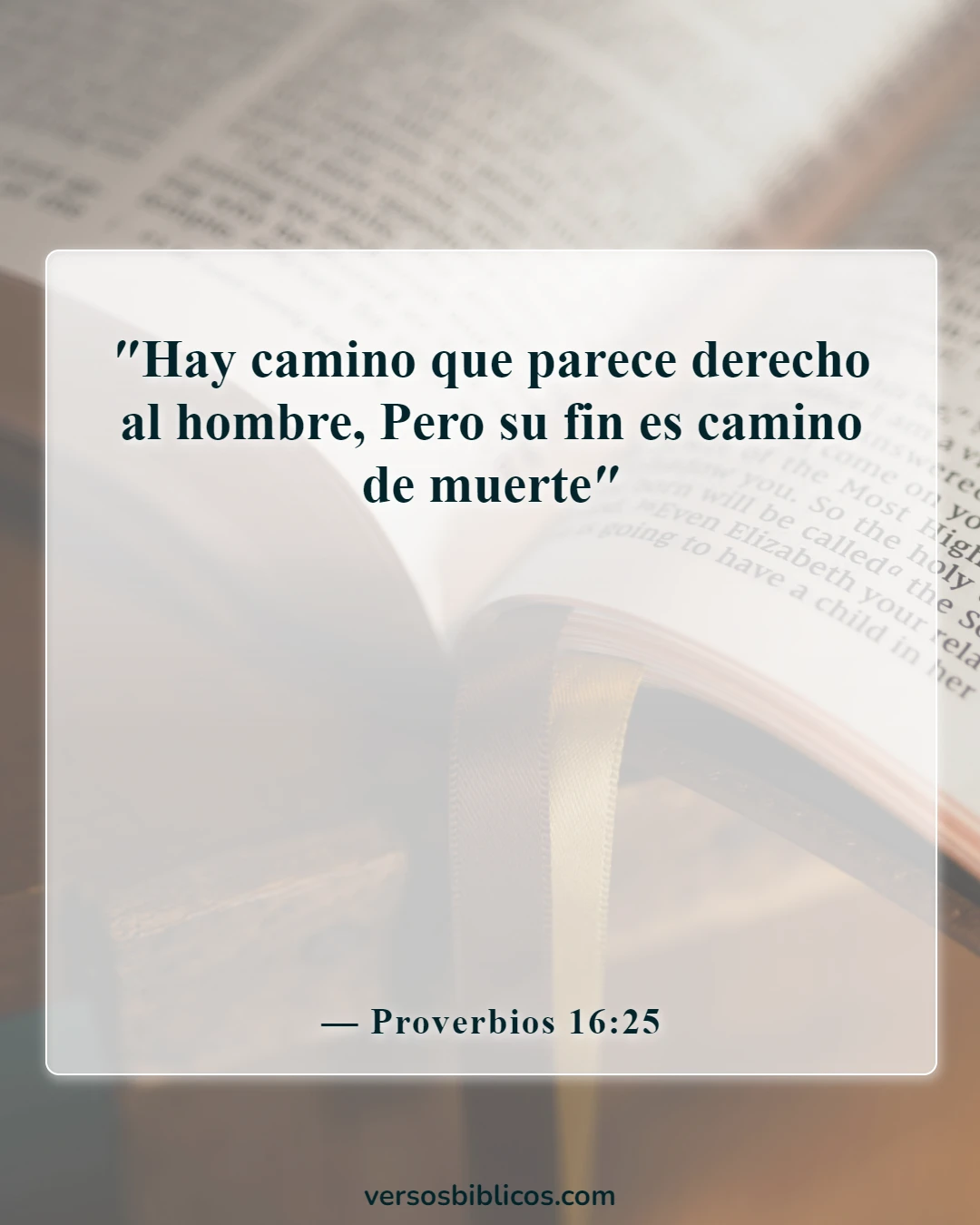 Versículos de la Biblia sobre ir por el camino equivocado (Proverbios 16:25)