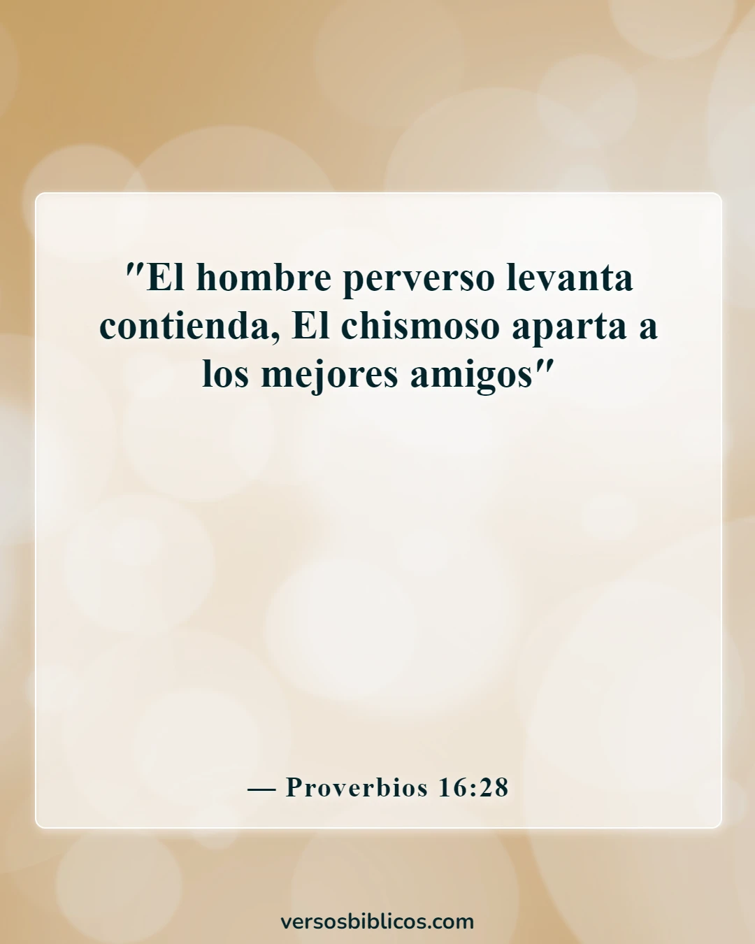 Versículos de la Biblia sobre la traición y las puñaladas por la espalda (Proverbios 16:28)