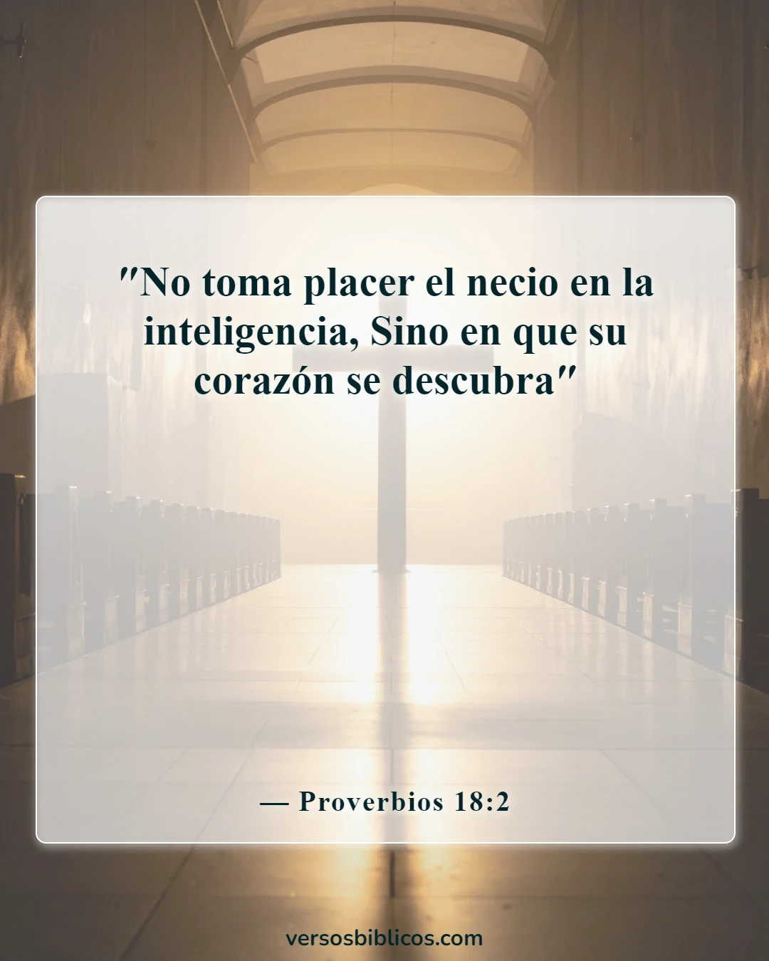 Versículos de la Biblia sobre el tonto (Proverbios 18:2)
