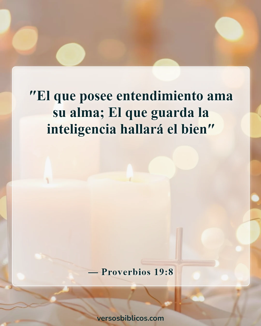 Versículos de la Biblia sobre el alma (Proverbios 19:8)