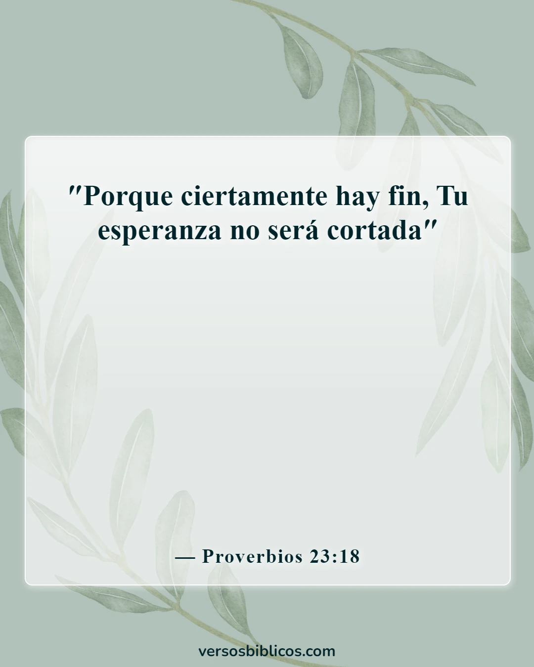 Versículos de la Biblia sobre mirar hacia el futuro (Proverbios 23:18)
