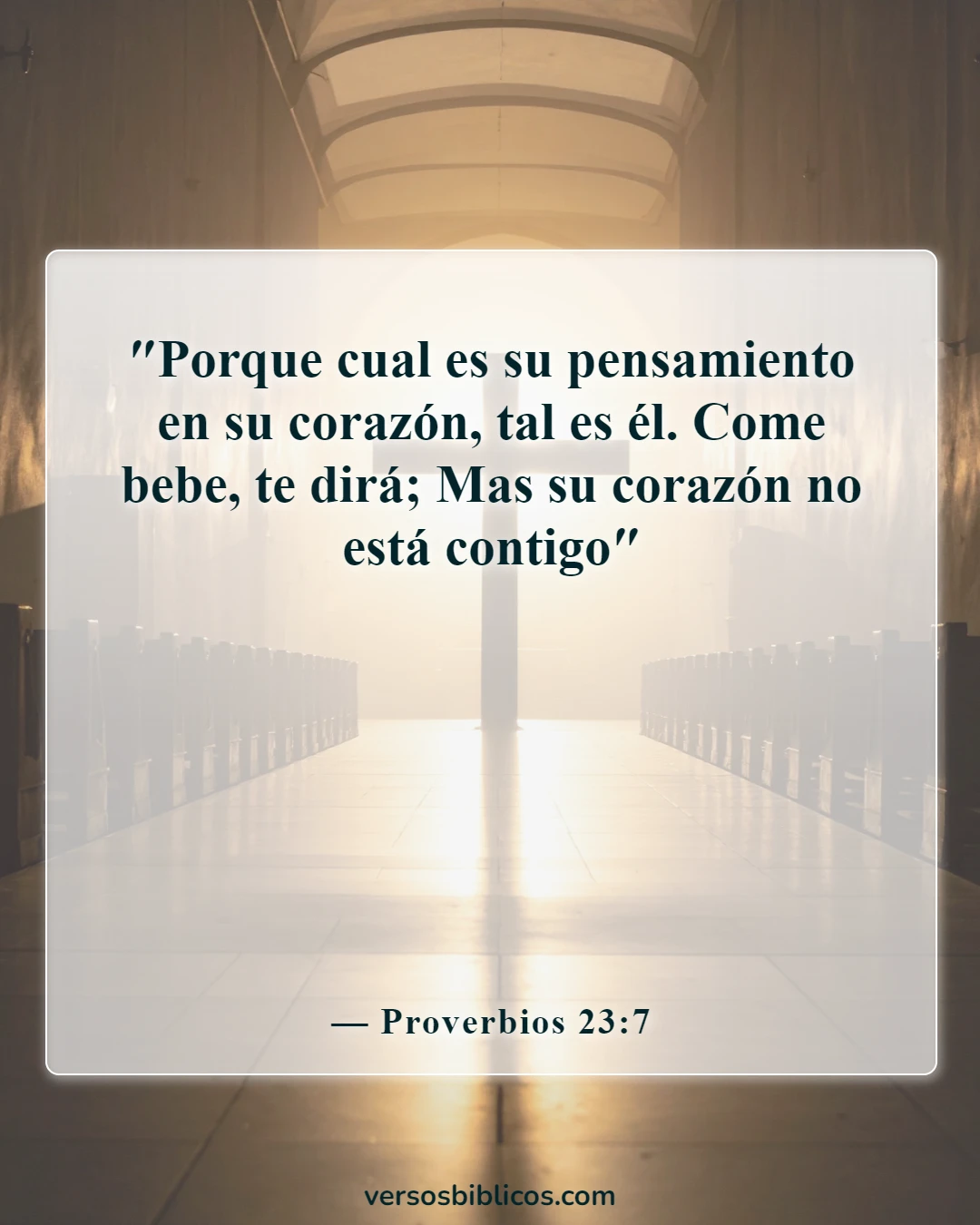 Versículos de la Biblia sobre cómo transformar tu mente (Proverbios 23:7)
