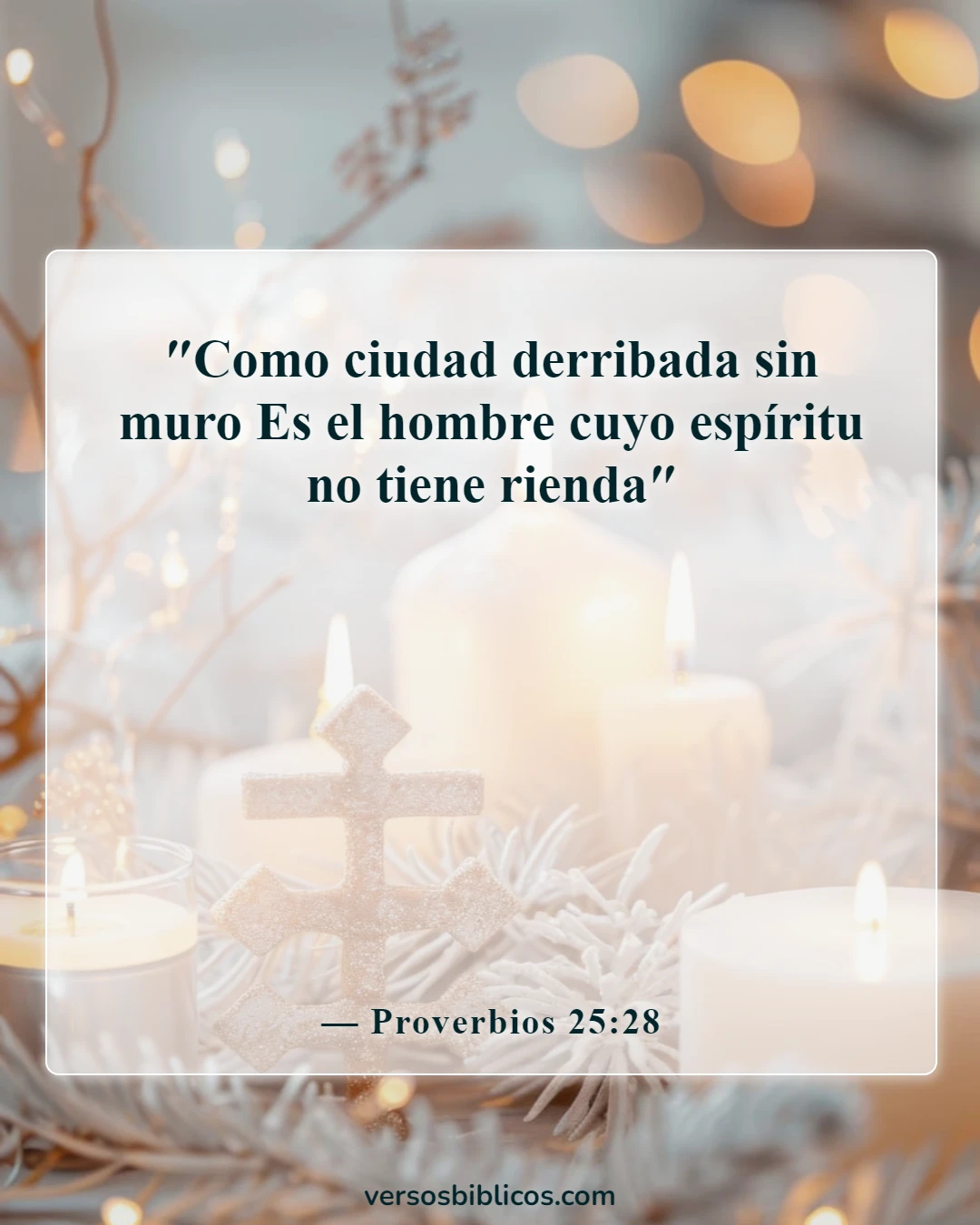Versículos de la Biblia sobre el autocontrol (Proverbios 25:28)