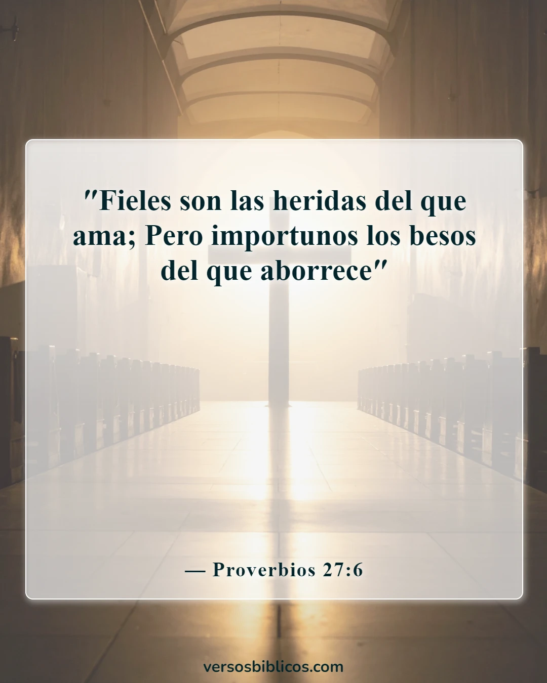 Versículos de la Biblia sobre perder amigos (Proverbios 27:6)
