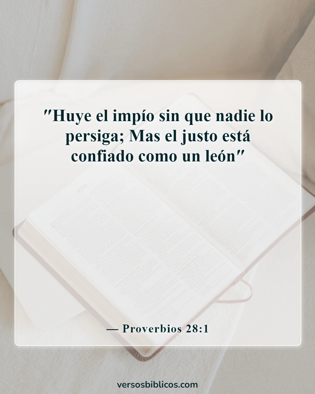 Versículos de la Biblia sobre la audacia (Proverbios 28:1)
