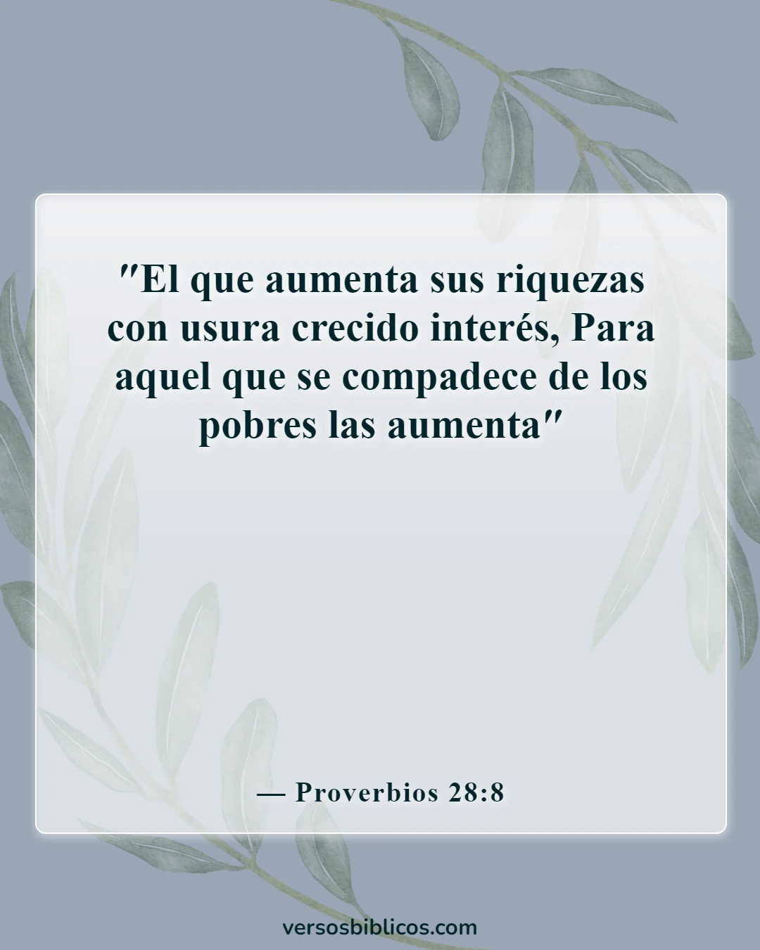 Versículos de la Biblia sobre pedir dinero prestado con intereses (Proverbios 28:8)