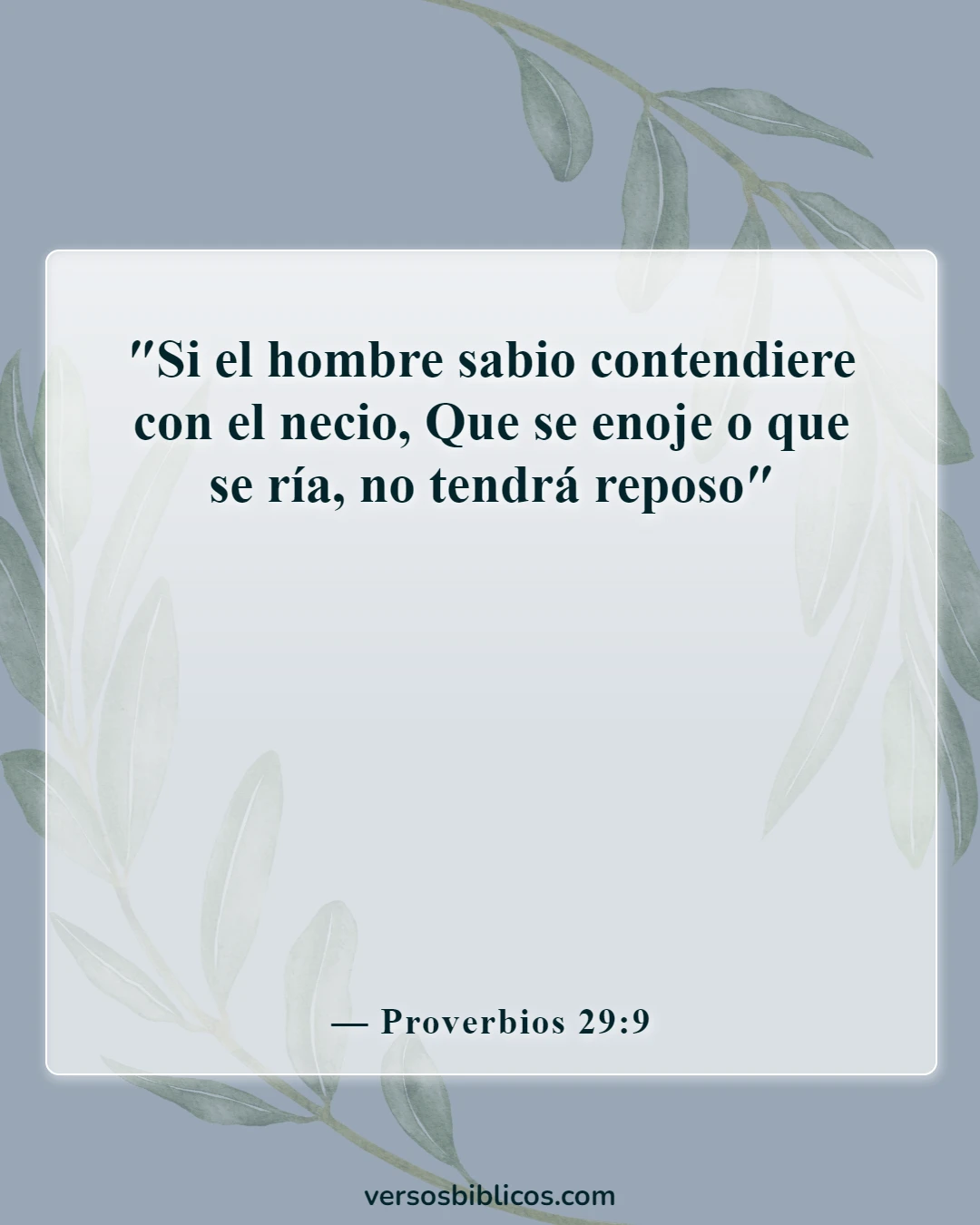 Versículos de la Biblia sobre el tonto (Proverbios 29:9)
