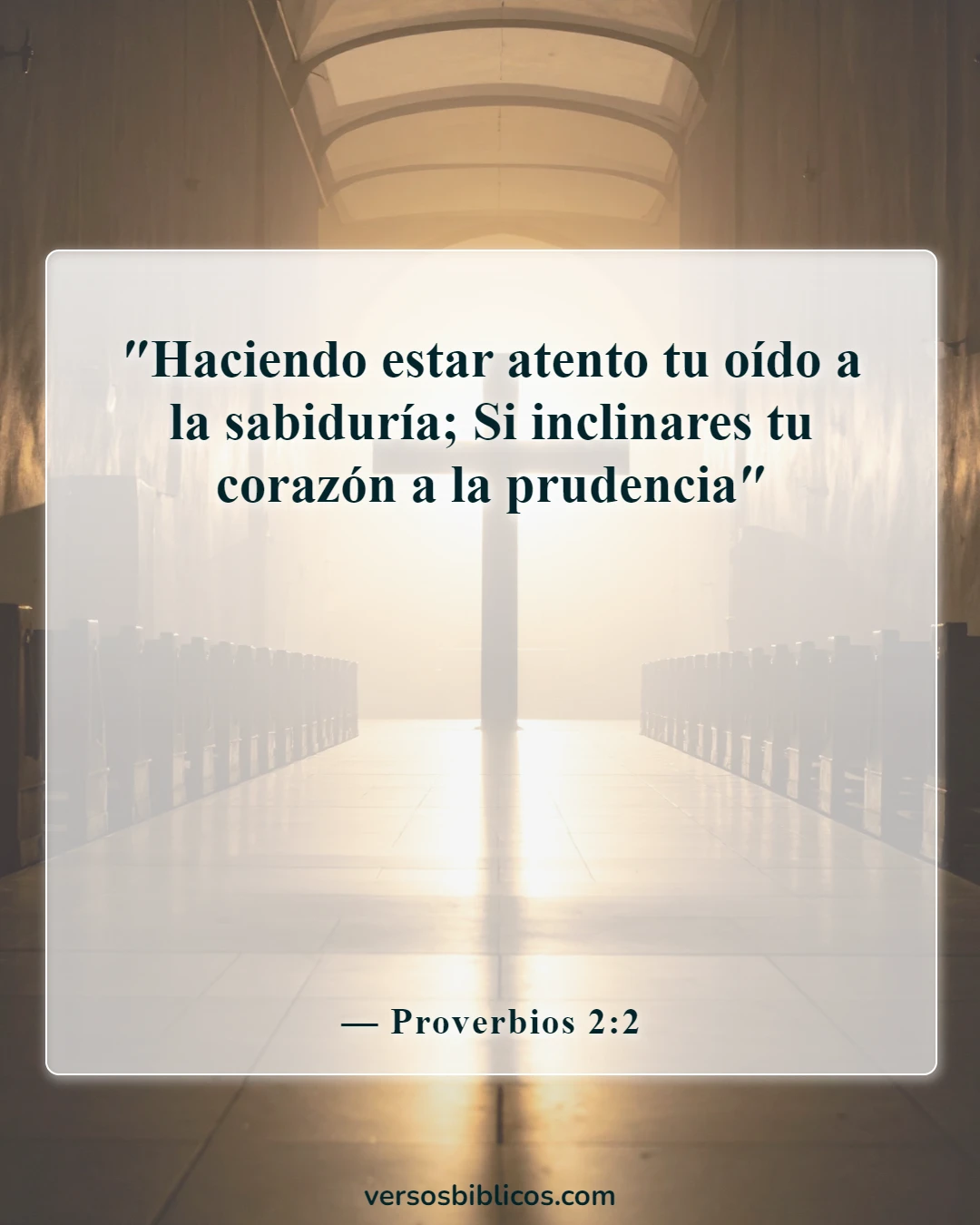 Versículos de la Biblia sobre cómo cuidar tus ojos y oídos (Proverbios 2:2)