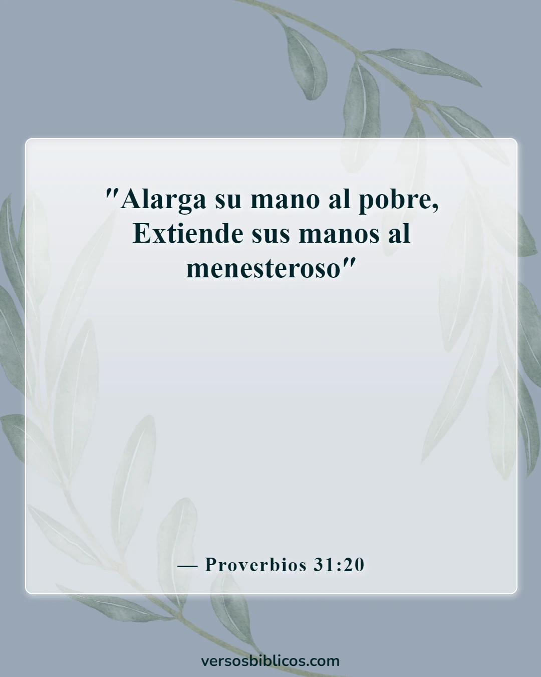 Versículos de la Biblia sobre enfermeras (Proverbios 31:20)
