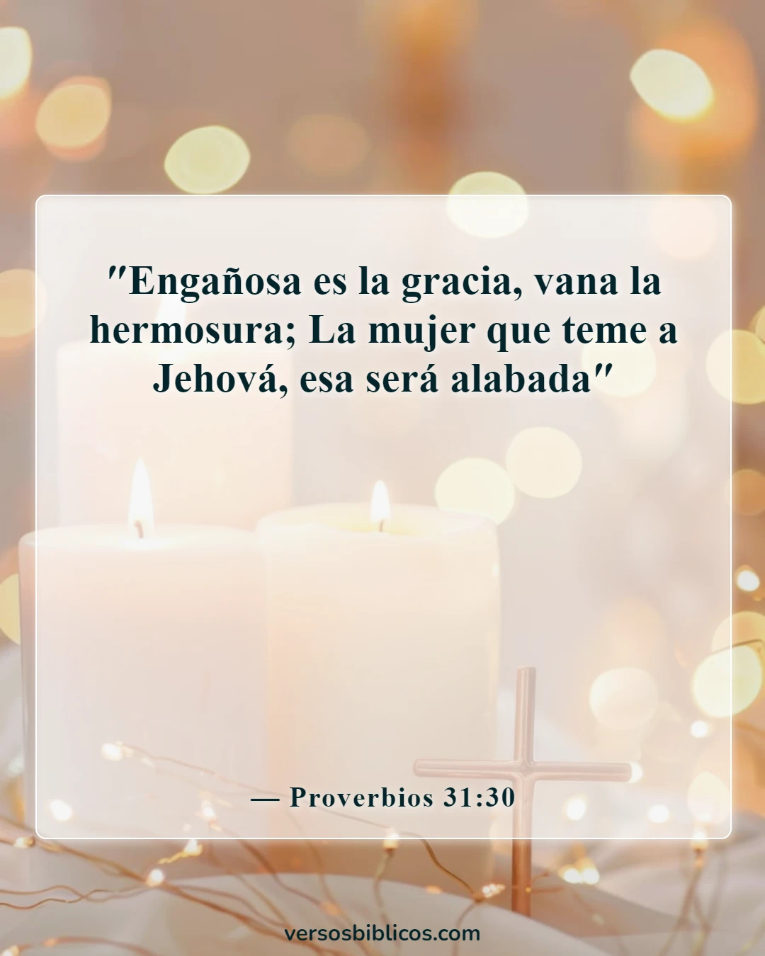Versículos de la Biblia sobre la ropa de mujer (Proverbios 31:30)
