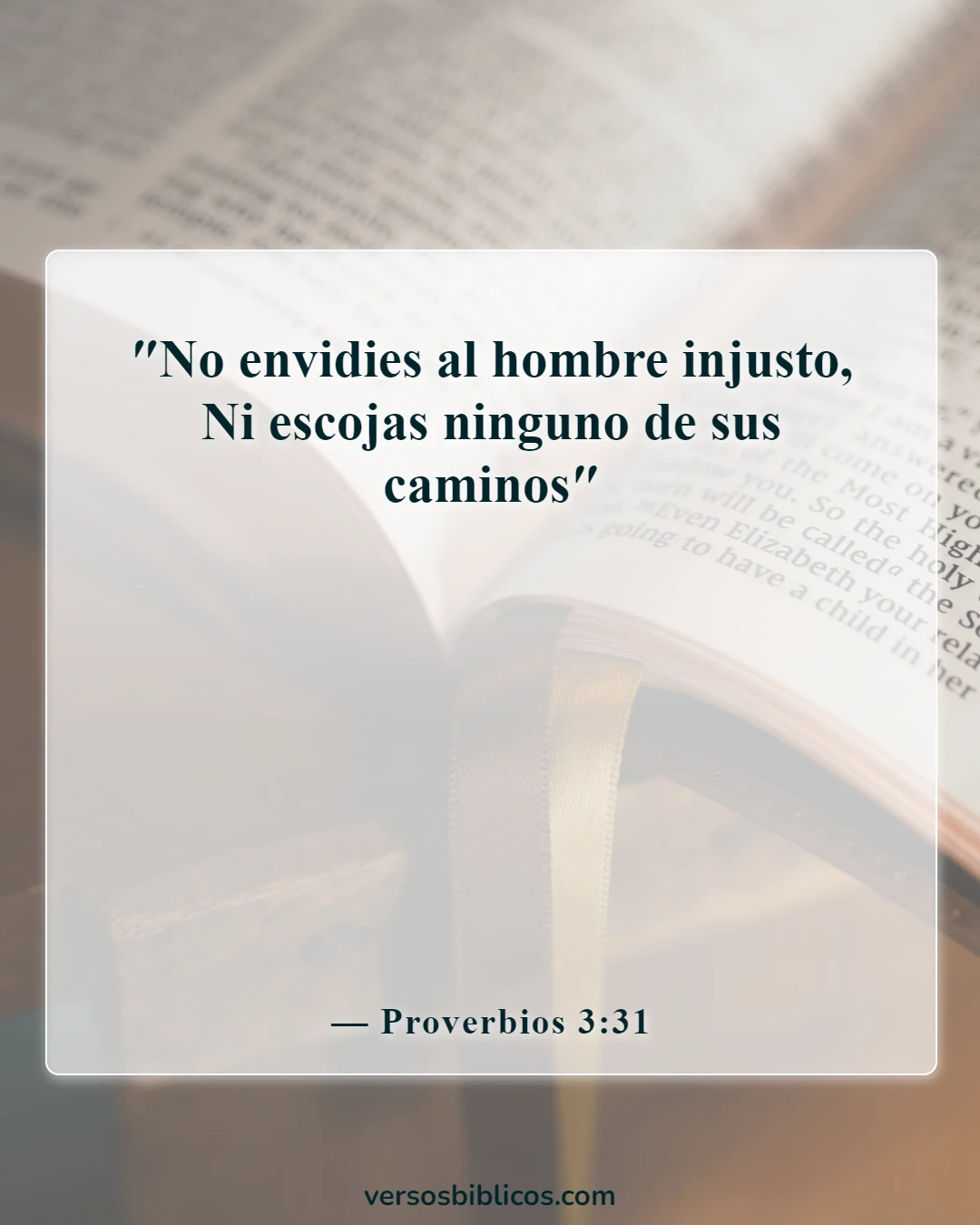 Versículos de la Biblia sobre lastimar a una mujer (Proverbios 3:31)