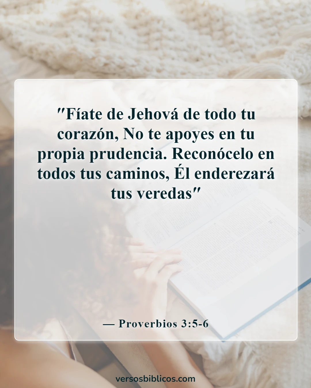 Versículos de la Biblia sobre vivir la vida con propósito (Proverbios 3:5-6)