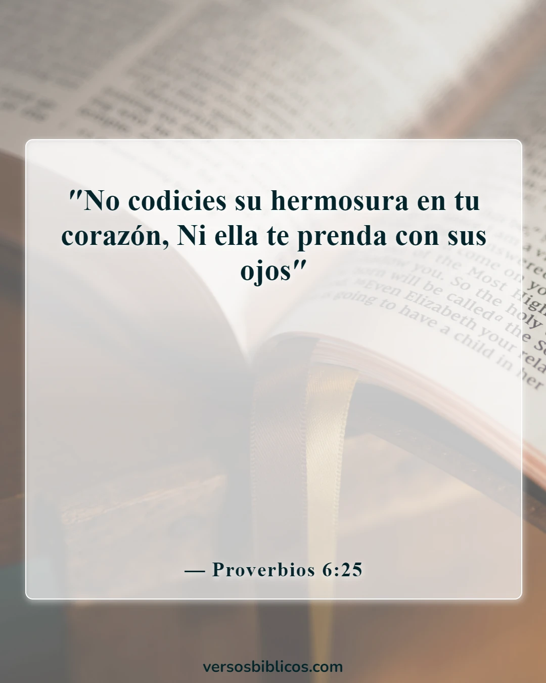 Versículos de la Biblia sobre la mujer adúltera (Proverbios 6:25)