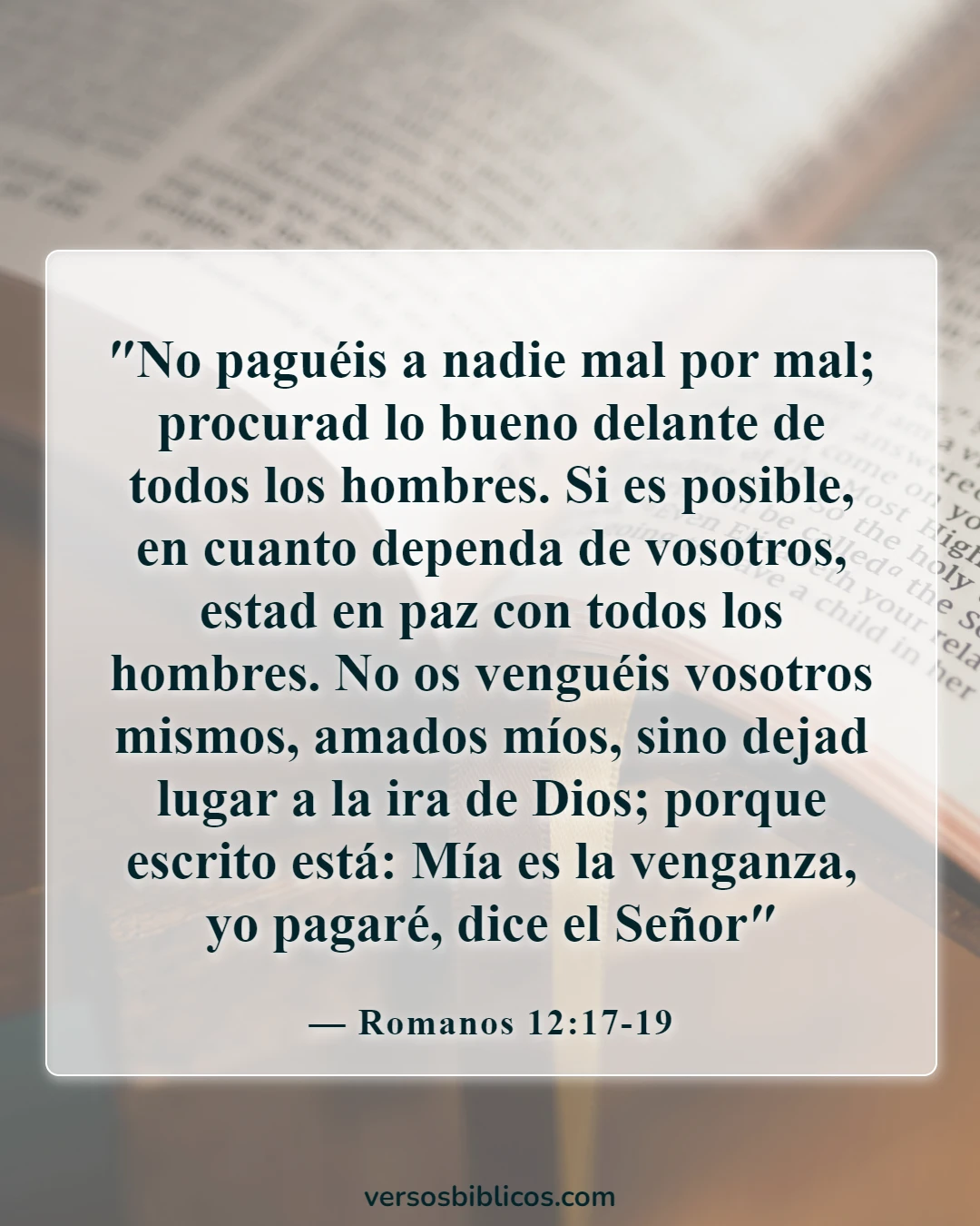 Versículos de la Biblia sobre cuando alguien te roba (Romanos 12:17-19)