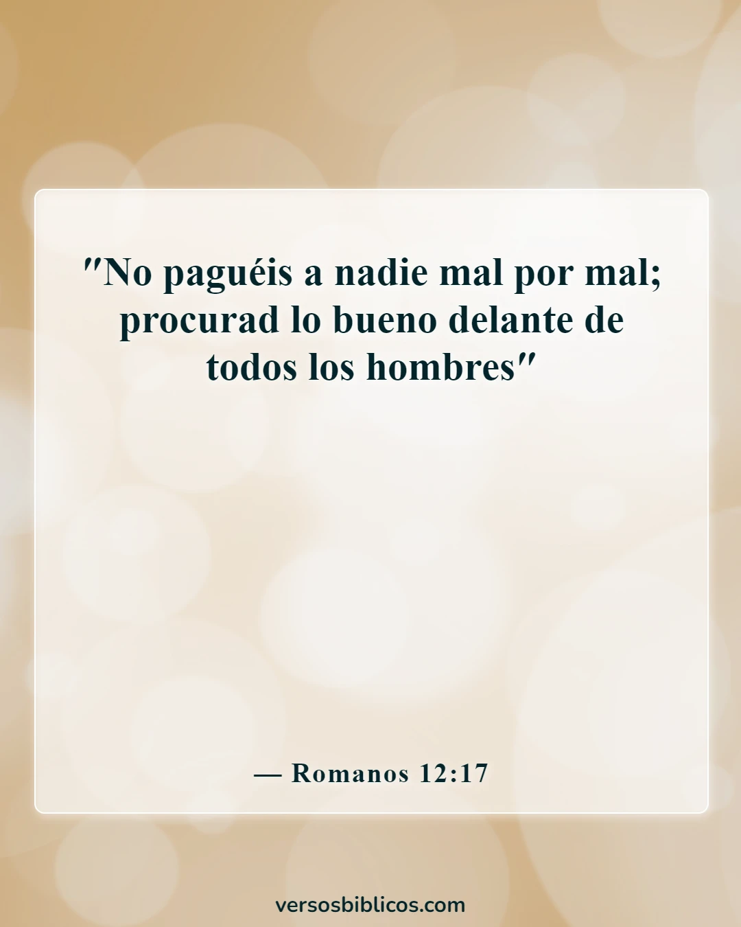Versículos de la Biblia sobre los conflictos (Romanos 12:17)