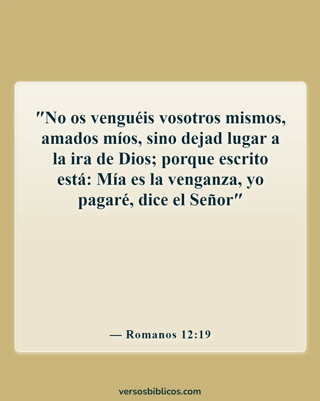 Versículos de la Biblia sobre el karma (Romanos 12:19)