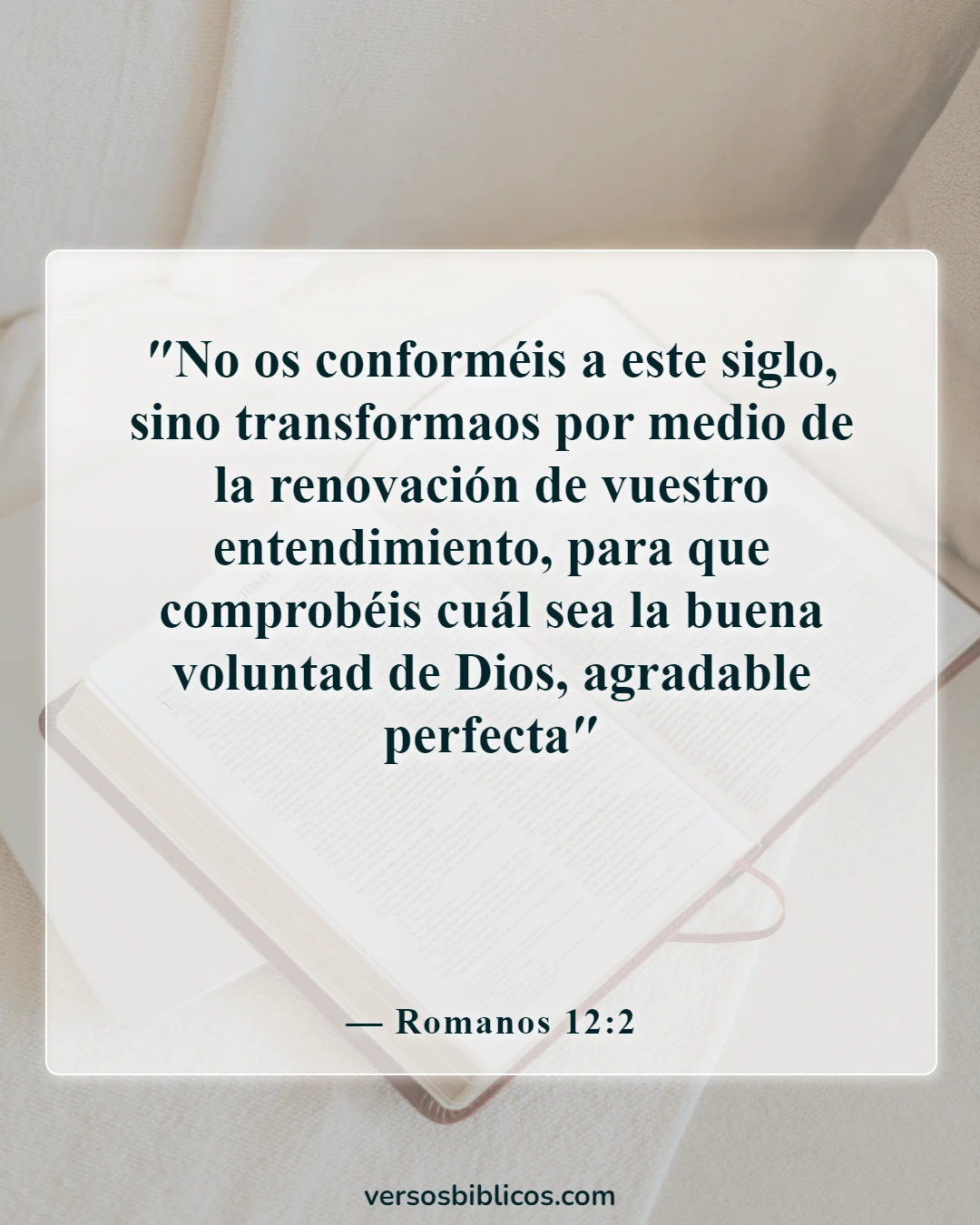 Versículos de la Biblia sobre los apartados del mundo (Romanos 12:2)