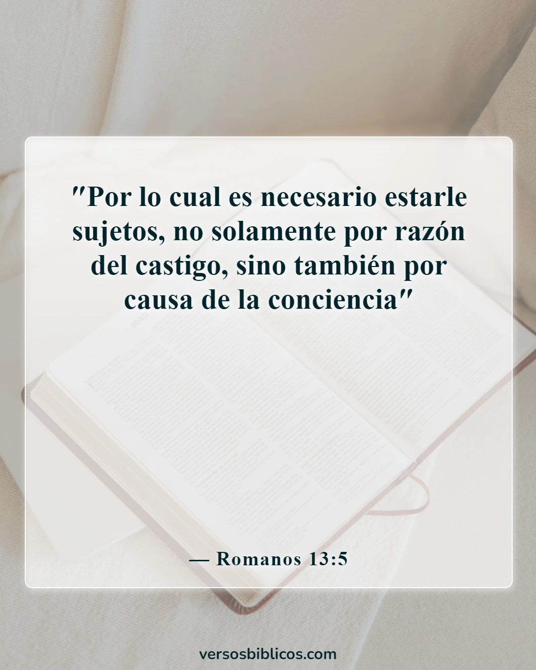 Versículos de la Biblia sobre la exención religiosa (Romanos 13:5)