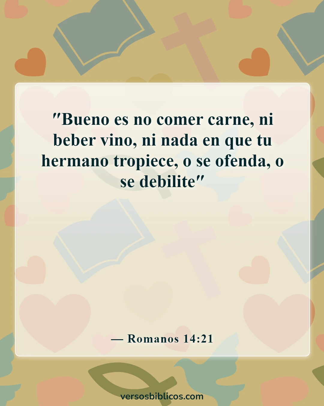 Versículos de la Biblia sobre el vino (Romanos 14:21)