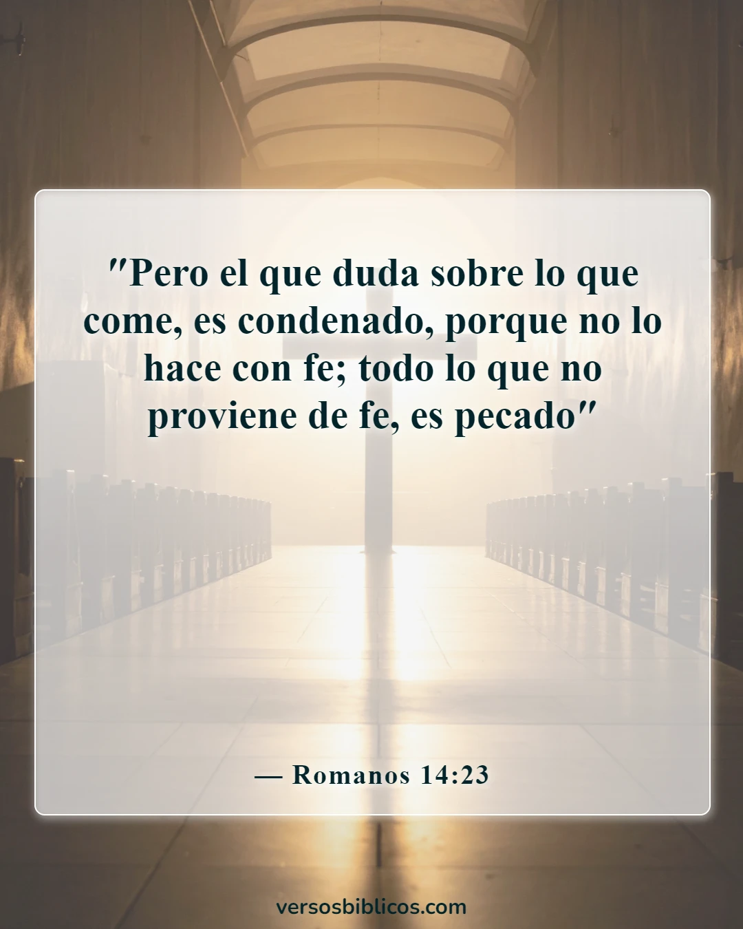 Versículos de la Biblia sobre la duda (Romanos 14:23)