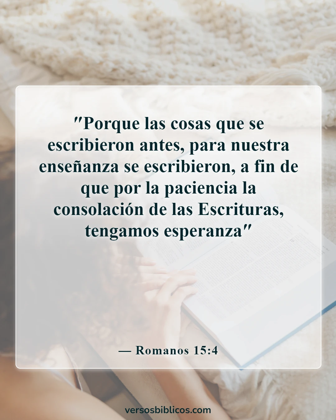 Versículos de la Biblia sobre la esperanza, la paciencia para el bien, bienaventurados (Romanos 15:4)