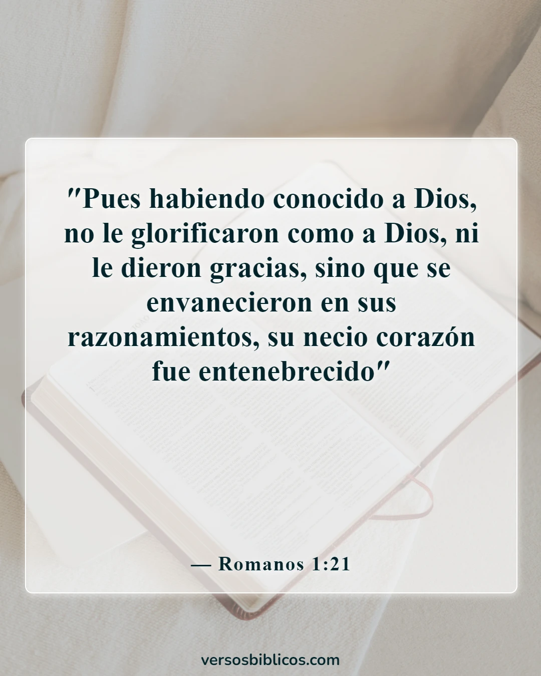 Versículos de la Biblia sobre el ateísmo (Romanos 1:21)