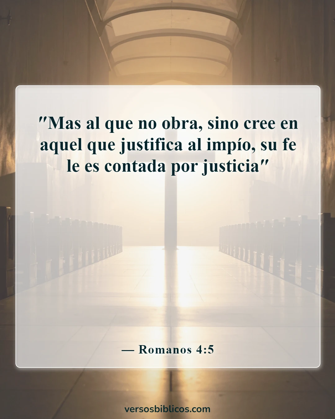 Versículos de la Biblia sobre la salvación y las buenas obras (Romanos 4:5)