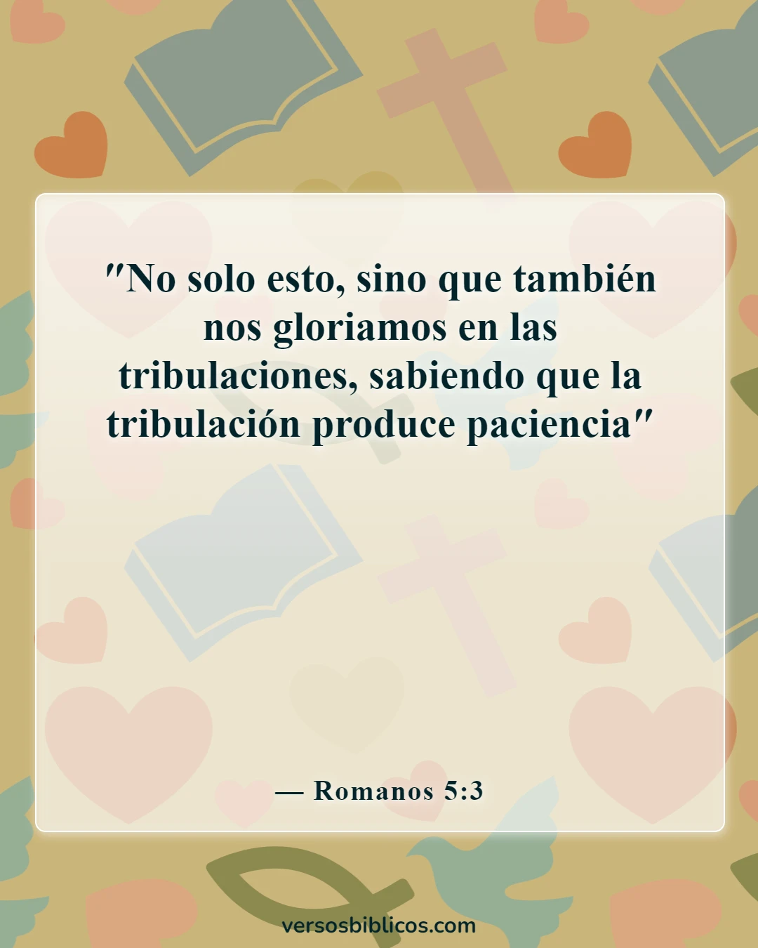 Versículos de la Biblia sobre agradecido por las pruebas (Romanos 5:3)