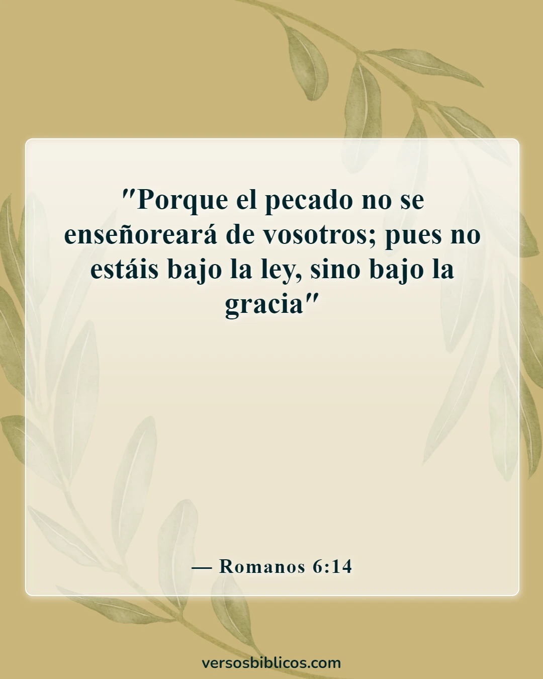 Versículos de la Biblia sobre Satanás acusándonos (Romanos 6:14)