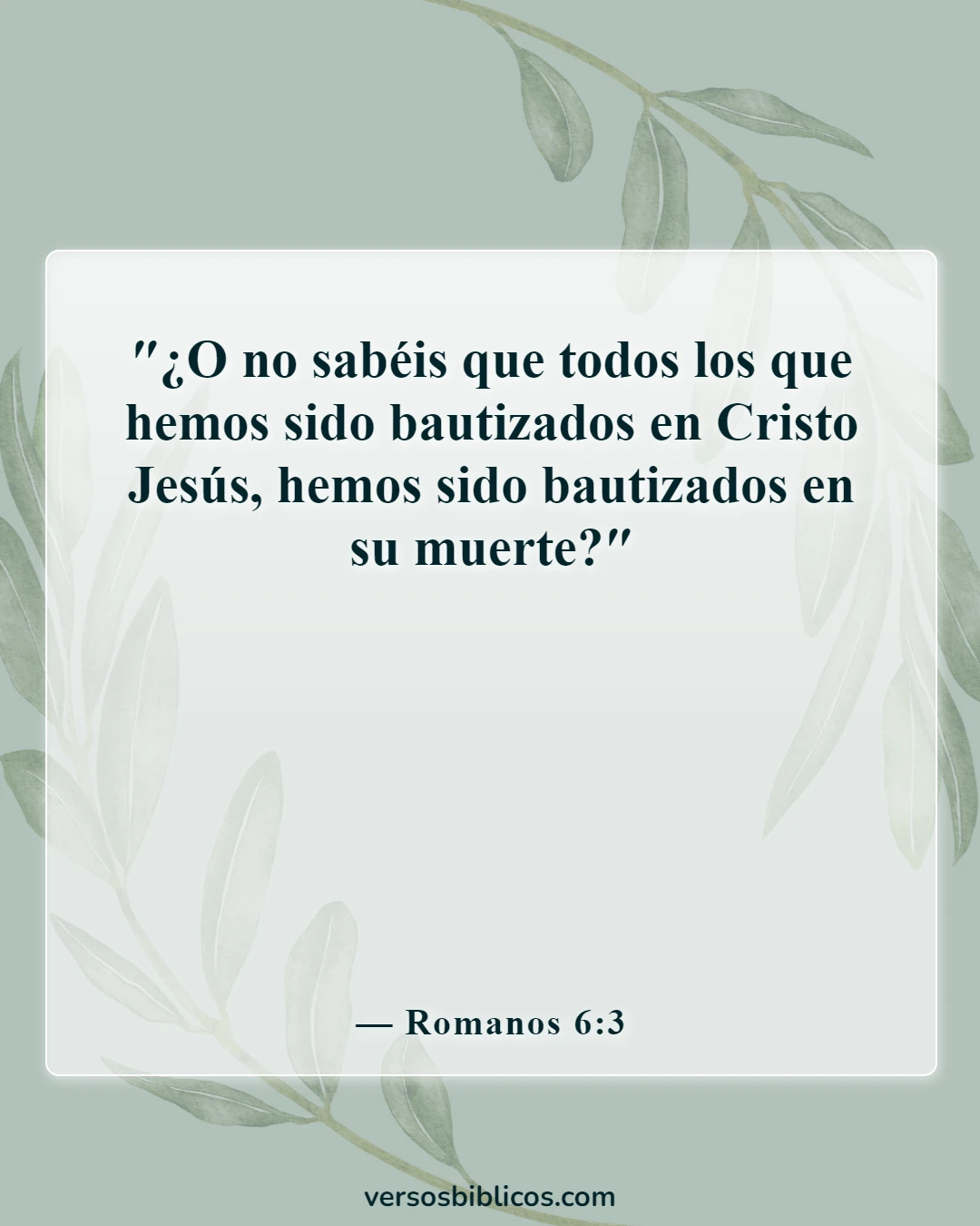 Versículos de la Biblia sobre los bautismos (Romanos 6:3)
