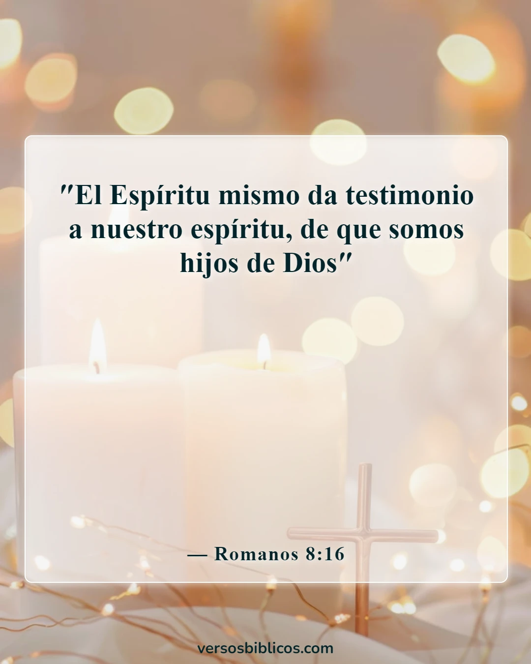 Versículos de la Biblia sobre el verdadero cristiano (Romanos 8:16)