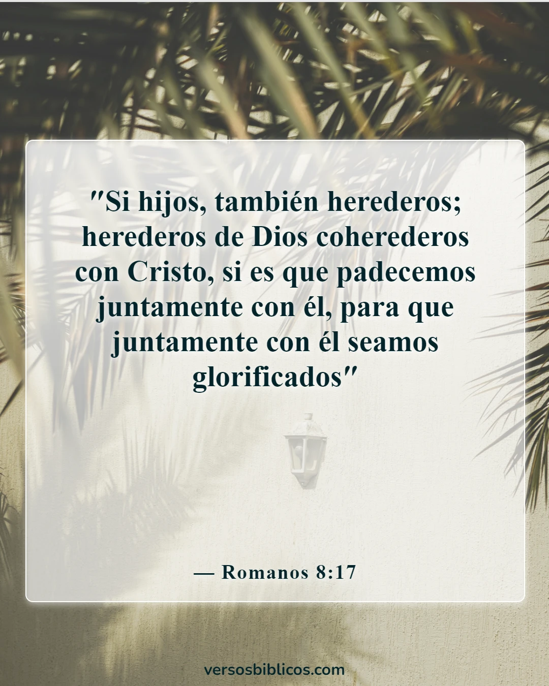 Versículos de la Biblia sobre la persecución (Romanos 8:17)