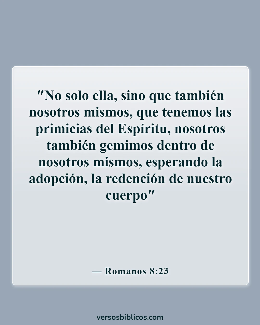 Versículos de la Biblia sobre el rapto (Romanos 8:23)