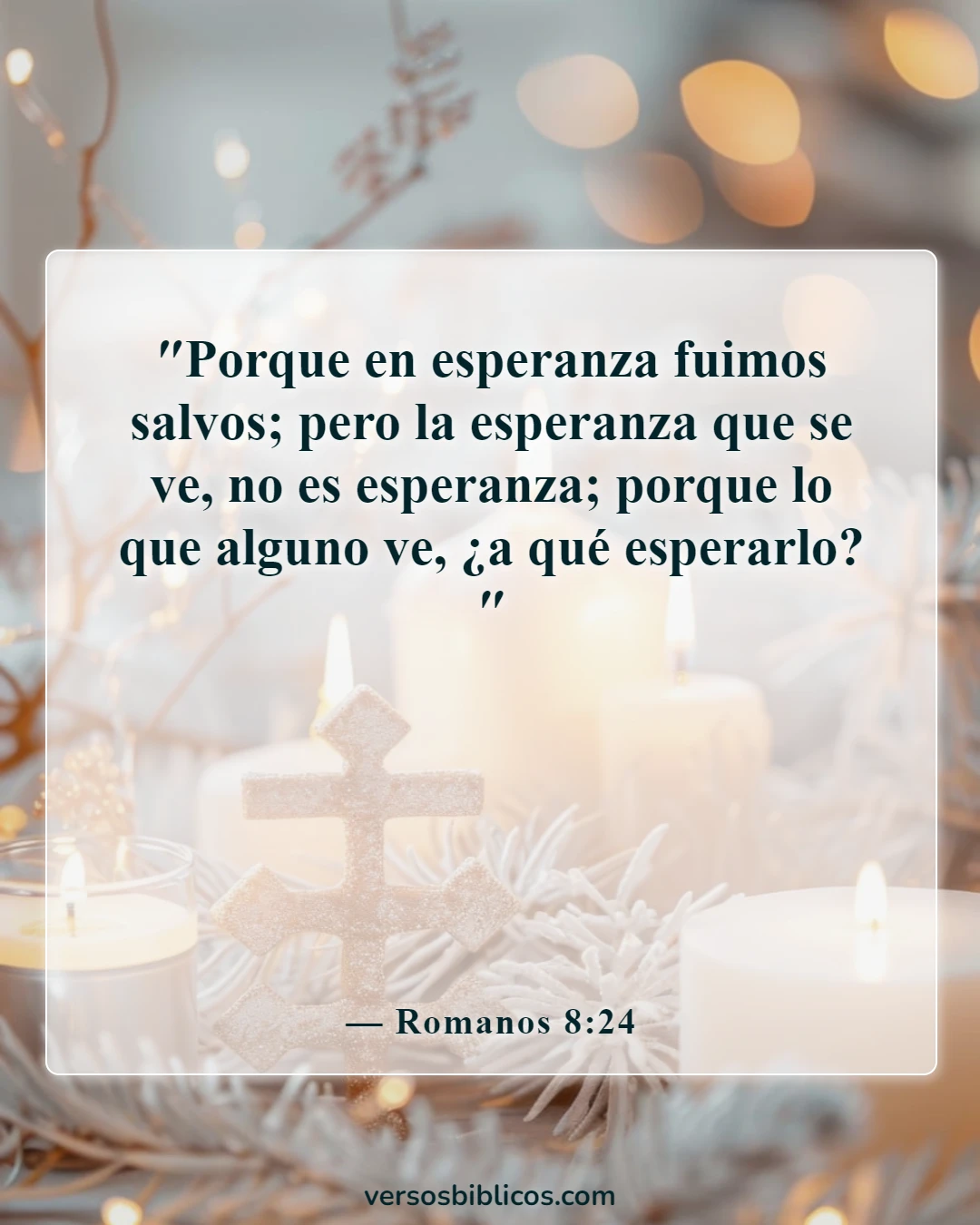 Versículos de la Biblia sobre la esperanza del cielo (Romanos 8:24)