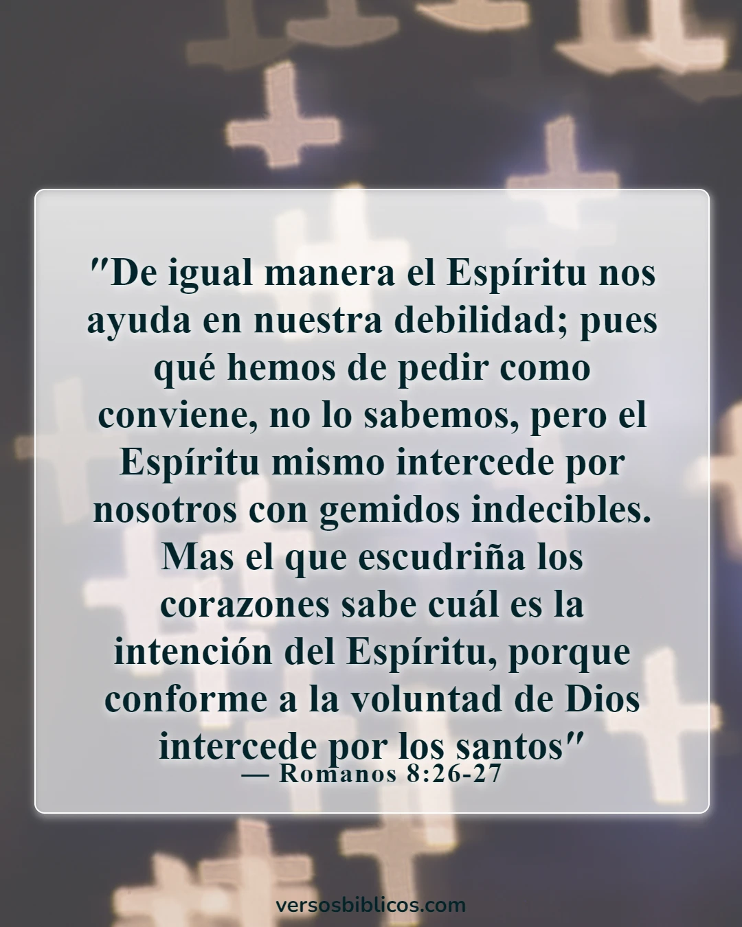 Versículos de la Biblia sobre orar y orar por los demás (Romanos 8:26-27)