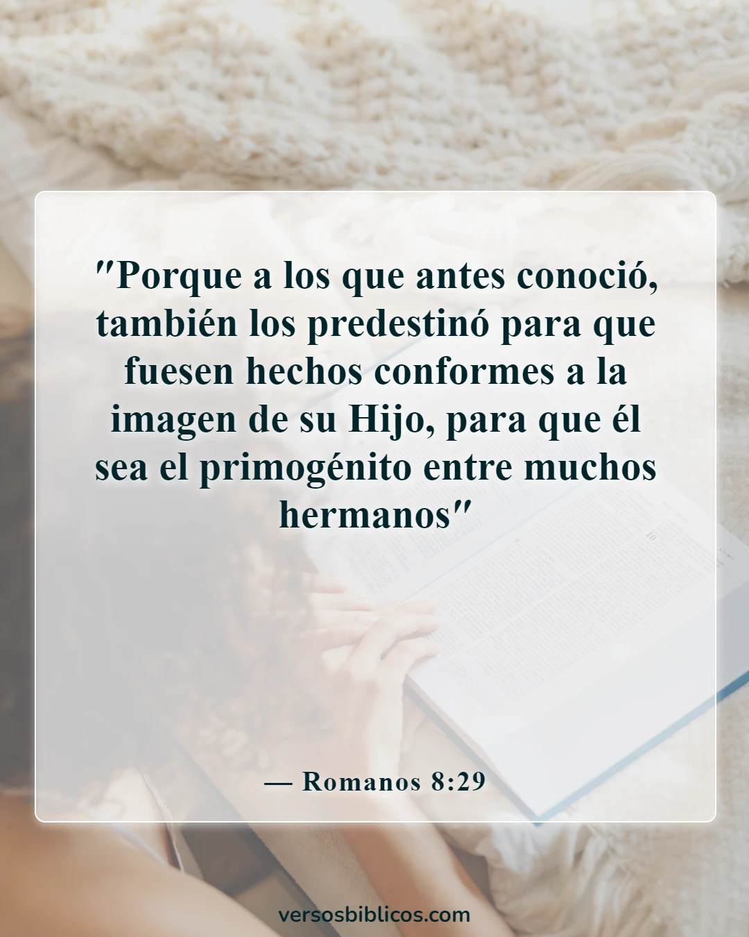 Versículos de la Biblia sobre lo valiosos que somos para Dios (Romanos 8:29)